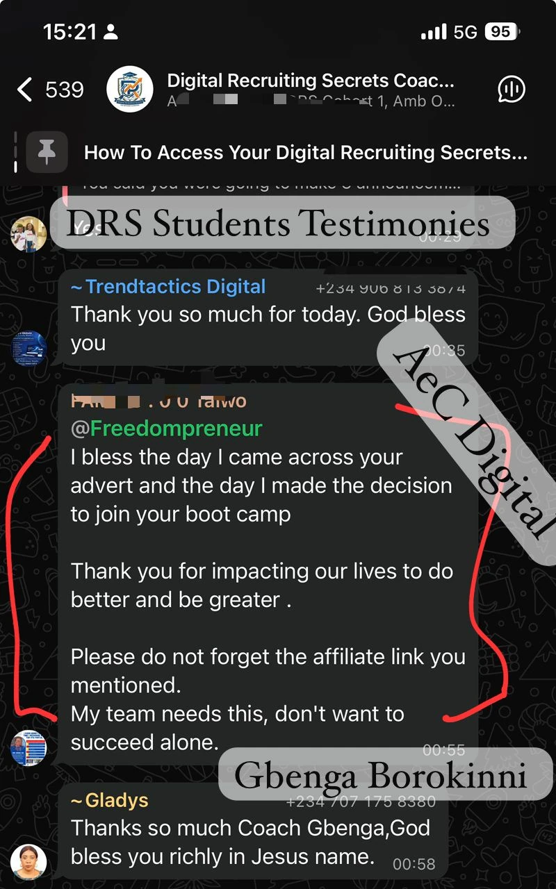Student review of Digital Recruiting Secrets