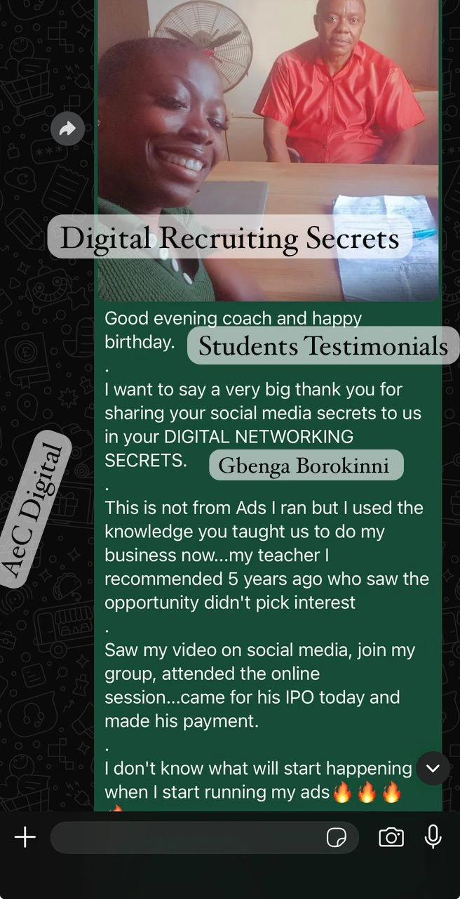 Student review of Digital Recruiting Secrets